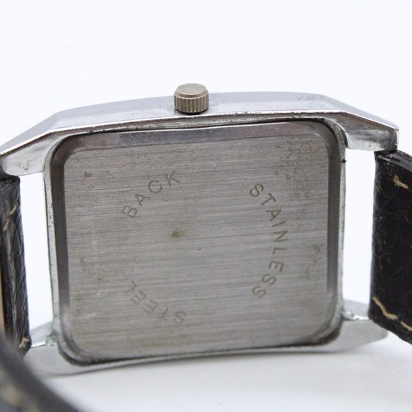 Kendall & James Watch Mens Silver Tone Stainless Steel Classic Square White Dial - Picture 8 of 8